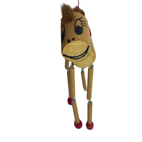 Vintage‎ Marionette Donkey Puppet Wooden Toys Natural,missing Foot - Picture 2 of 5